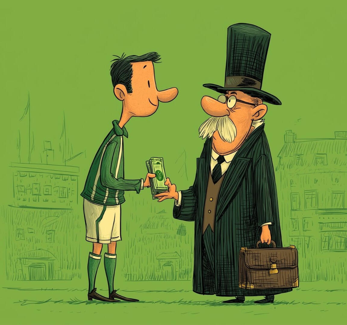 Cartoon of the betting scandal